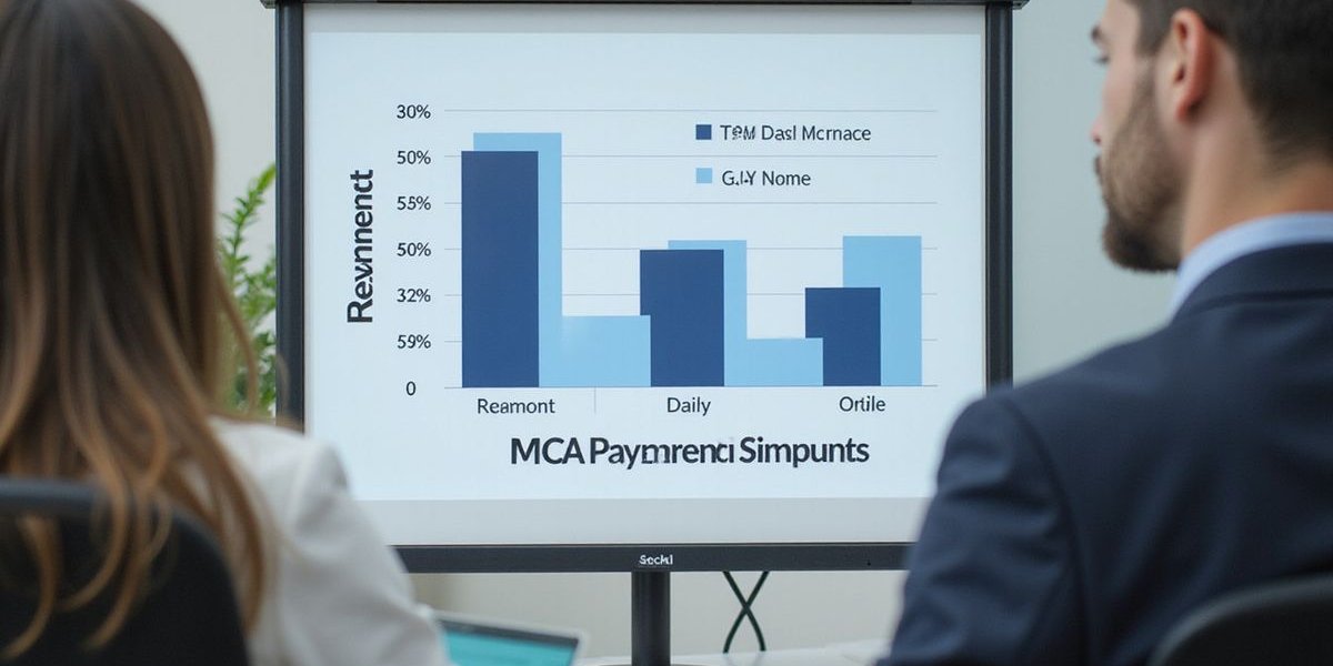 Graph showing variable payment amounts correlating with sales volume, illustrating how MCA payments adjust with business revenue