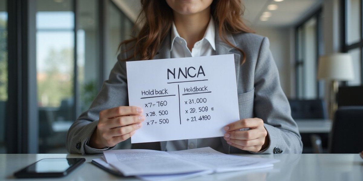 Calculator showing holdback rate calculations with different daily sales amounts