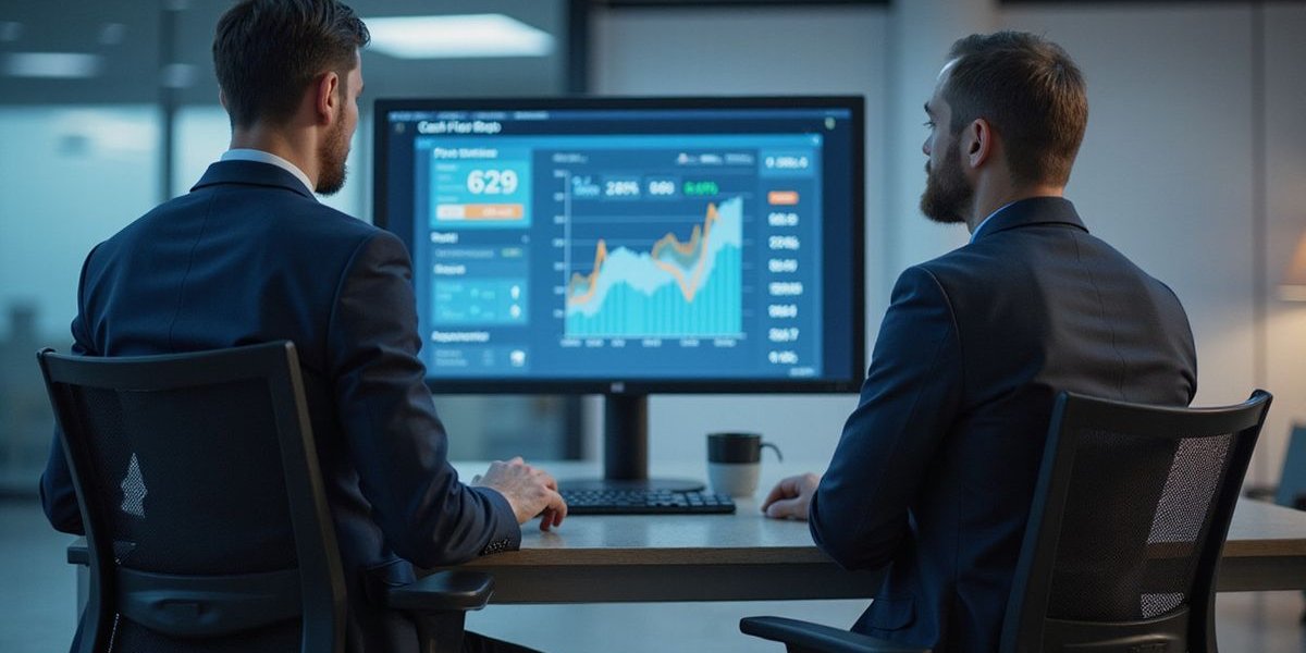 Dashboard showing key cash flow metrics DSO, DPO, current ratio
