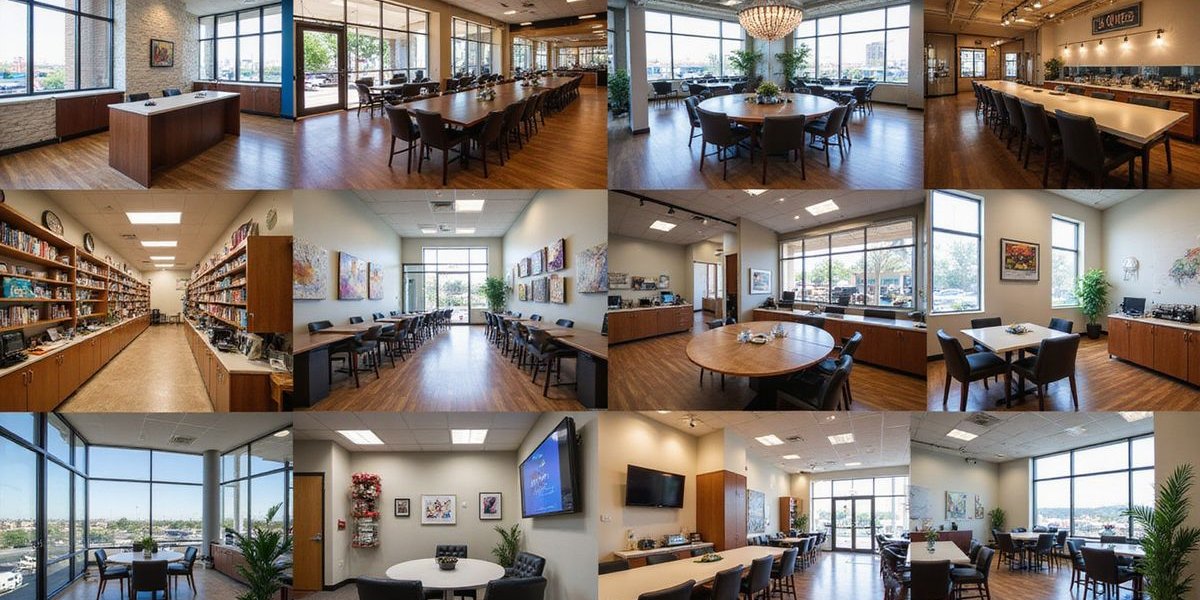 Collage of various Dallas businesses that benefit from merchant cash advance funding