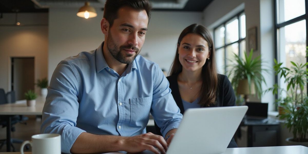 Dallas business owner comparing multiple loan offers on laptop to find best working capital rate