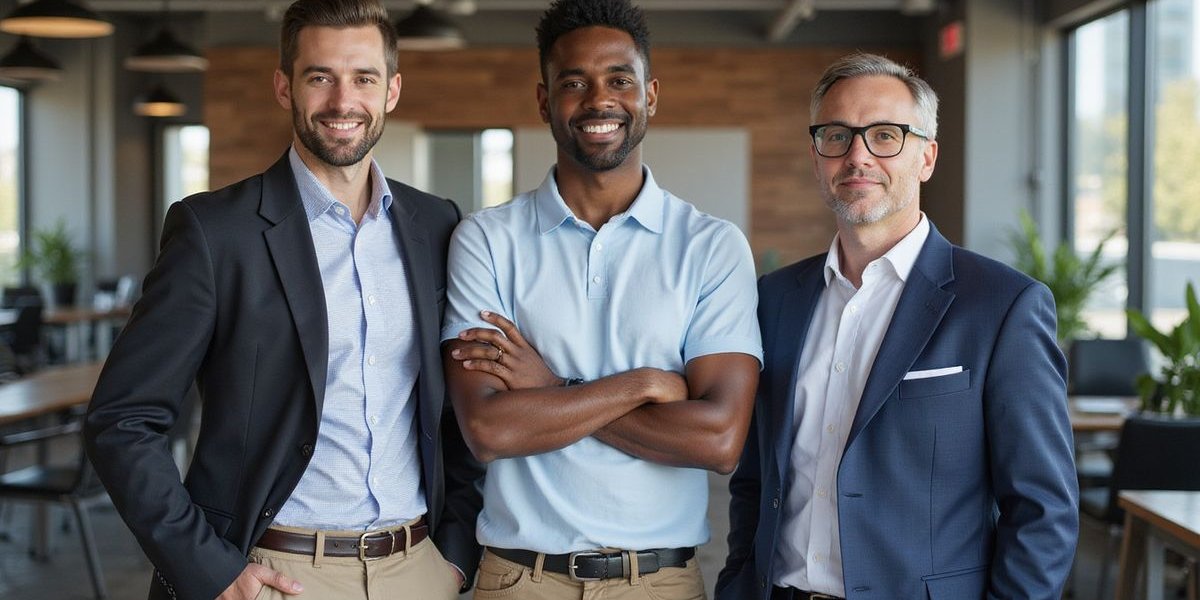 Diverse group of Dallas business owners including construction, medical, and restaurant representing industries served by equipment financing